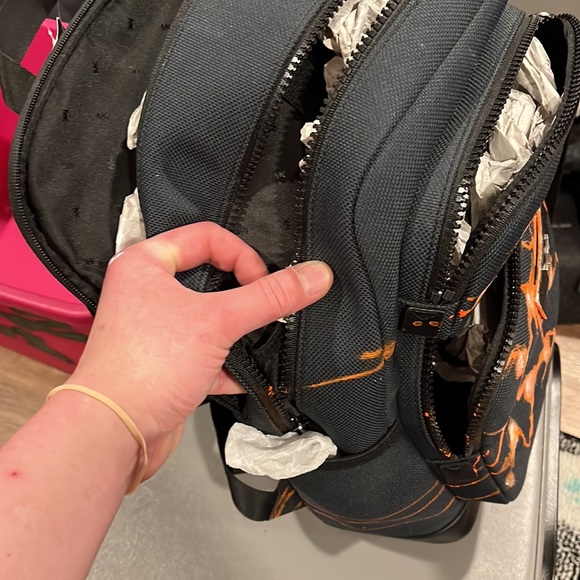 NWT Limited edition Michael Kors, mens exclusive woven canvas backpack navy blue - Picture 6 of 6